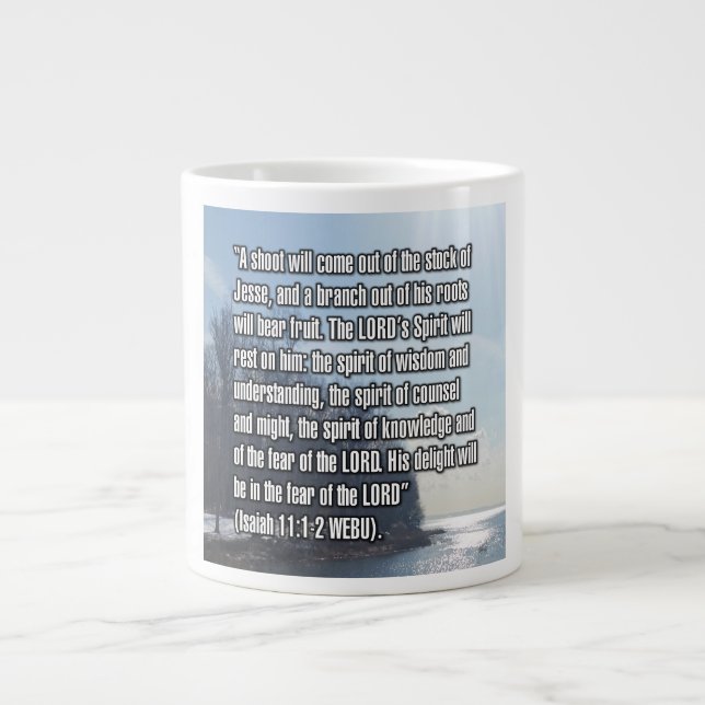 De Café Grande Isaías 11:1-2 WEBU Caneca (Frente)