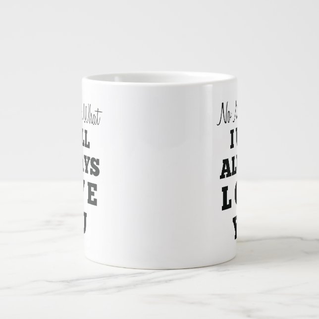 De Café Grande jumbo não importa o que caneca (Frente)