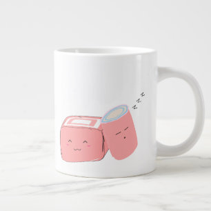 De Café Grande Kawaii Marshmallow   Caneca Especial