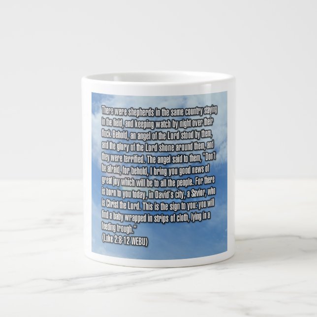 De Café Grande Lucas 2:8-12 WEBU Caneca (Frente)