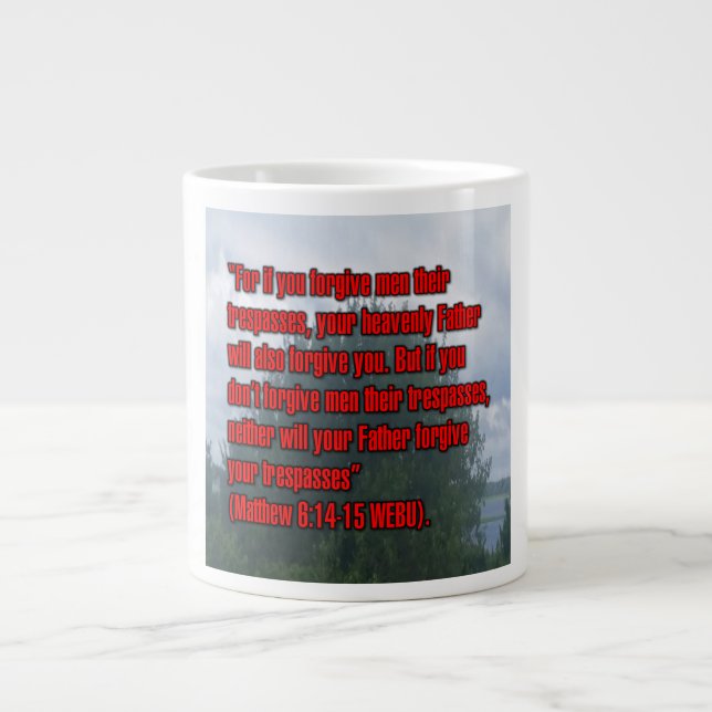 De Café Grande Mateus 6:14–15 WEBU Caneca (Frente)