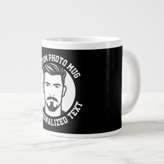 De Café Grande Minha Face em uma Caneca Gigante Preta Personaliza