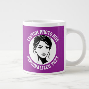De Café Grande Minha Face em uma Caneca Personalizada ROXA UVA