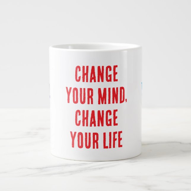De Café Grande Mude sua mente... Caneca especial (Frente)