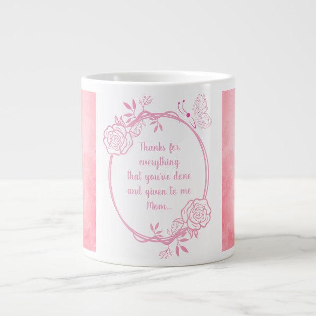 De Café Grande Obrigado por Tudo Mamãe, Caneca Especial (Frente)