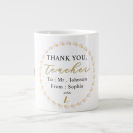De Café Grande Obrigado Professor – Caneca Personalizada com Nome
