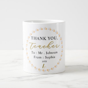 De Café Grande Obrigado Professor – Caneca Personalizada com Nome