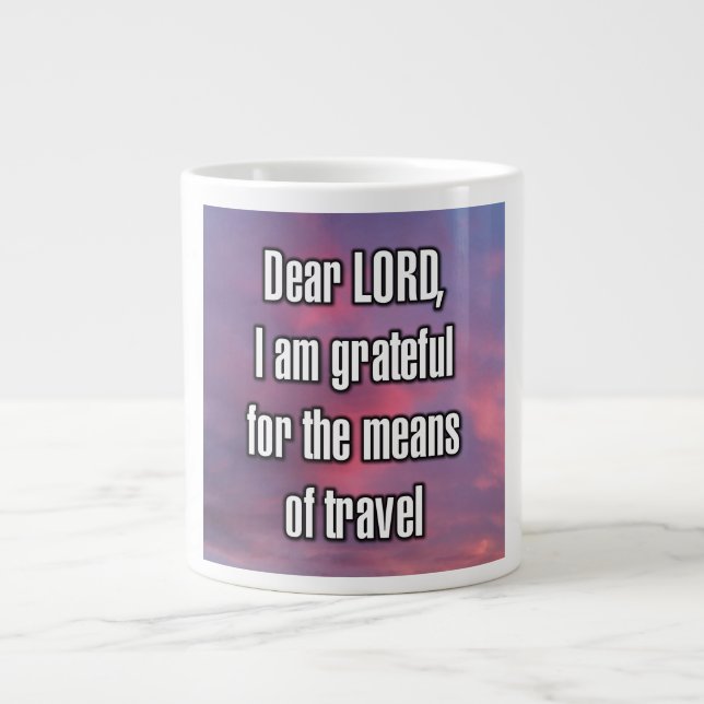 De Café Grande Querido SENHOR, sou grato pelos meios de... Caneca (Frente)