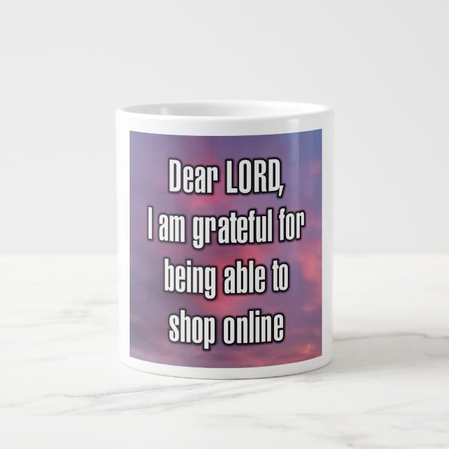 De Café Grande Querido SENHOR, sou grato por poder... Caneca (Frente)