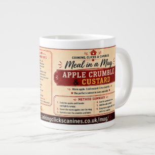 De Café Grande Refeição em uma Caneca — Maçã Escrumbulada e Creme