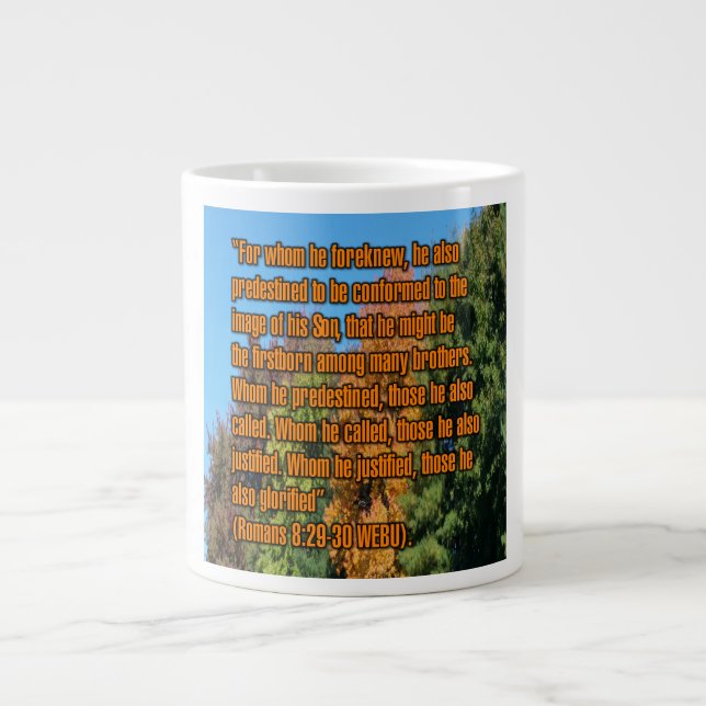 De Café Grande Romanos 8:29-30 WEBU Caneca (Frente)