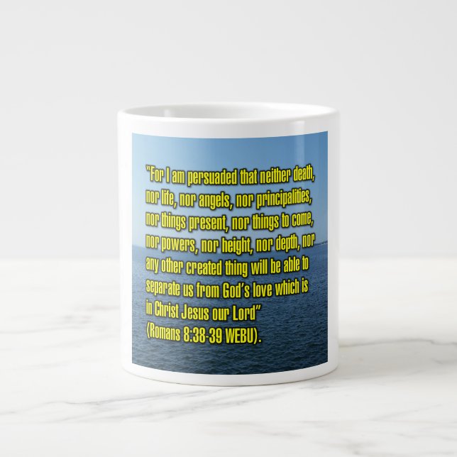 De Café Grande Romanos 8:38-39 WEBU Caneca (Frente)