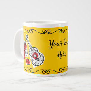 De Café Grande Suvenirs Espanhol Texto da fronteira Duo caneca ju