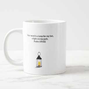 De Café Grande Uma Lâmpada para Meus Pés Salmo 119:105 Caneca Jum