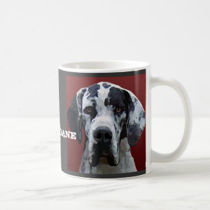 De Café Great dane Harly enfrenta a caneca