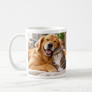 De Café Harmonia entre Cão e Gato em uma Caneca