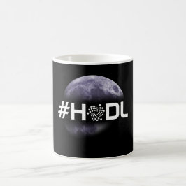 De Café #HODL IOTA à caneca do preto da lua