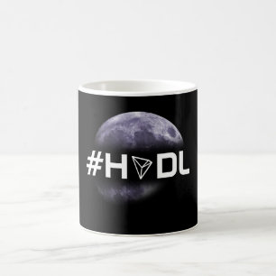 De Café #HODL Tron à caneca do preto da lua