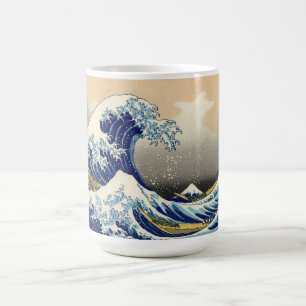 De Café Hokusai a grande caneca da onda