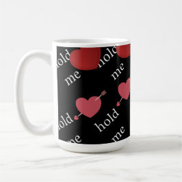 De Café "Hold Me" Caneca Corações Românticos Estética Escu