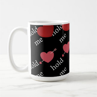 De Café "Hold Me" Caneca Corações Românticos Estética Escu