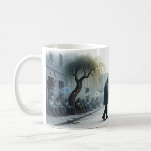 De Café Homem no Espelho Mudança Interior Caneca Surrealis