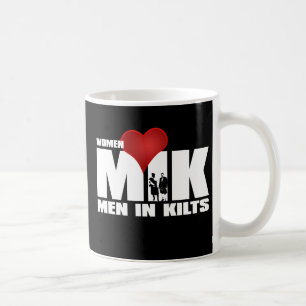 De Café Homens do amor das mulheres na caneca dos Kilts