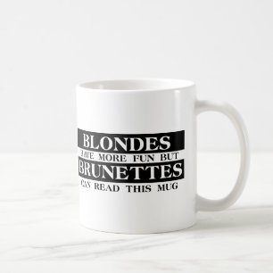 De Café Humor engraçado da caneca dos Brunettes dos louro
