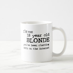 De Café Humor engraçado louro da caneca do Internet