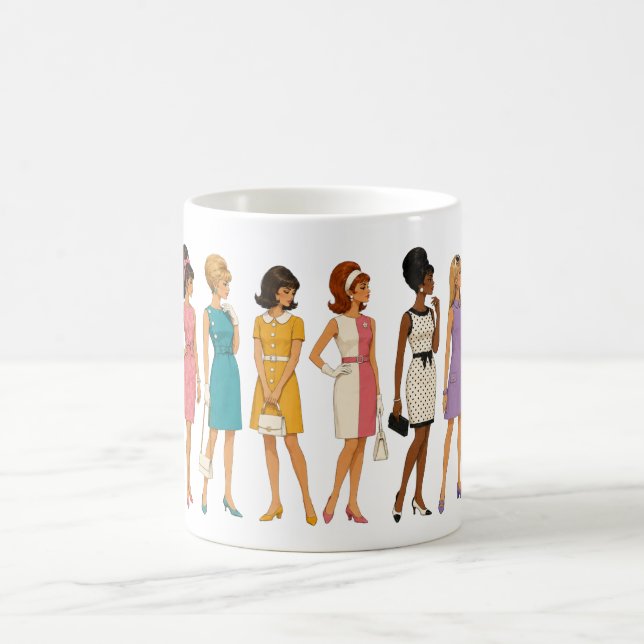 De Café Ícone da Moda dos Anos 60 Caneca (Centro)