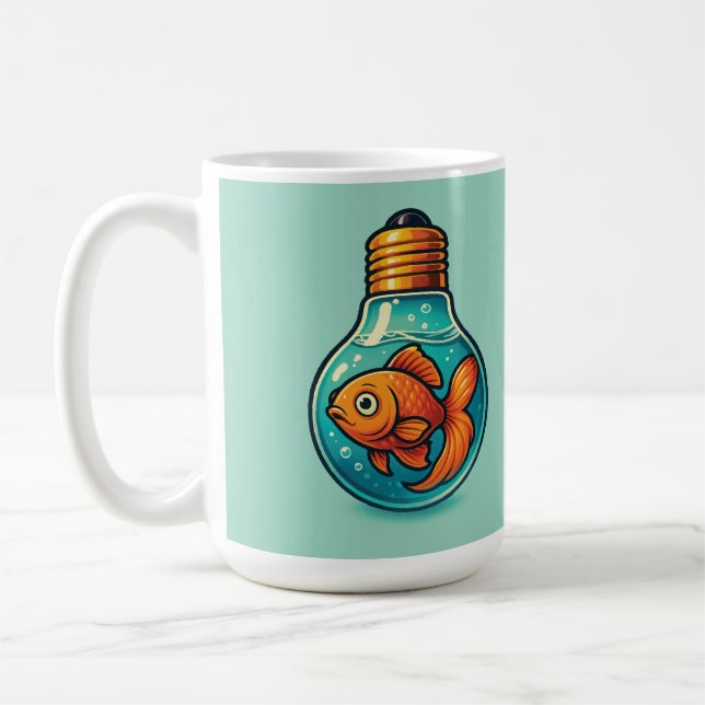 De Café Ideias Brilhantes Nadam Fundo - Caneca (Esquerda)