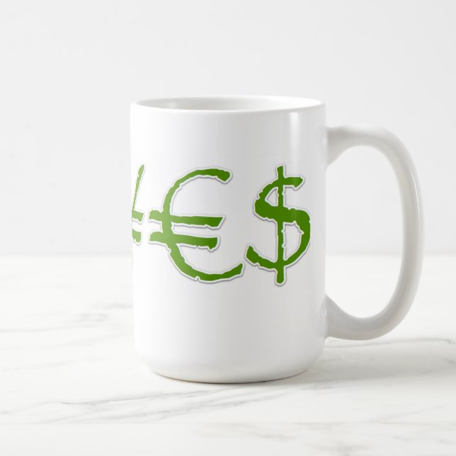 De Café Ienes, euro, caneca da moeda do dólar ¥€$ (Direita)