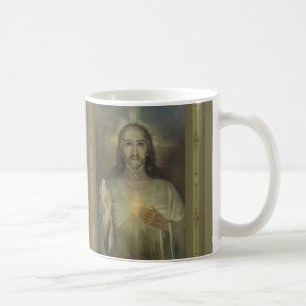 De Café Imagem miraculosa do coração sagrado da caneca d