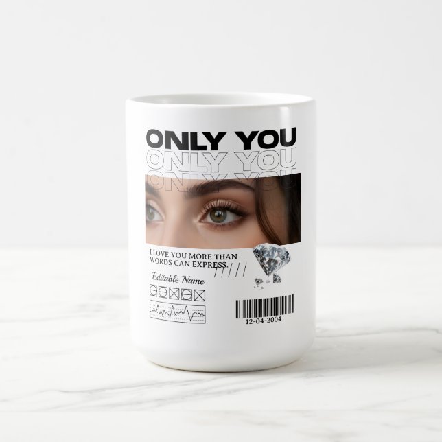 De Café Imagem Personalizada, Nome & Texto | Caneca Person (Centro)