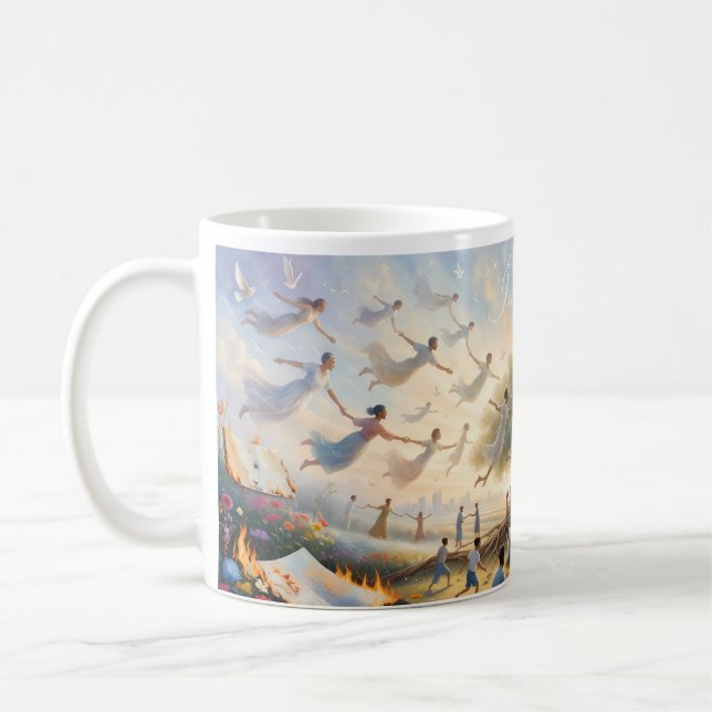 De Café Imagine Jardim da Paz Paisagem dos Sonhos Caneca F (Esquerda)