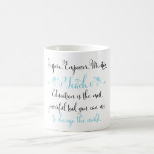 De Café Inspire, autorize, mentor, ensine a caneca