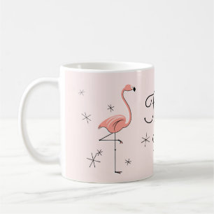 De Café Irmã fabulosa cor-de-rosa do flamingo "!" caneca