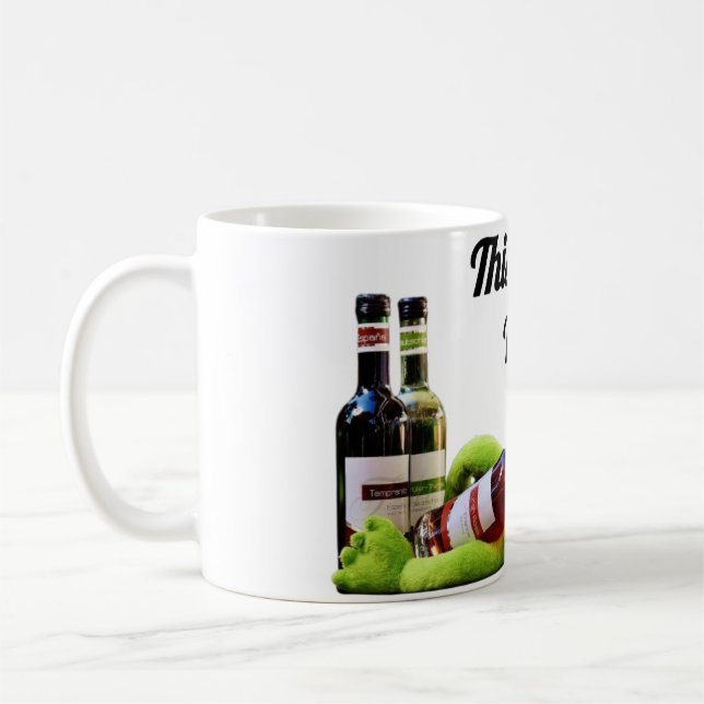 De Café Isto Pode Ser Vinho | Caneca Divertida para Amante (Esquerda)