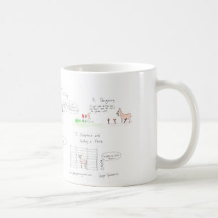 De Café Jardinagem com caneca dos cervos