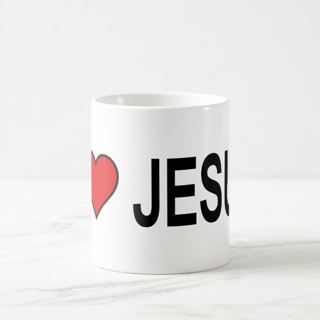 De Café Jesus presentes que amo Jesus na caneca 11oz (Centro)
