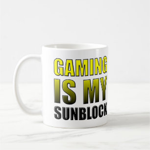De Café Jogar é meu Sunblock Engraçado, caneca ou Caneca d