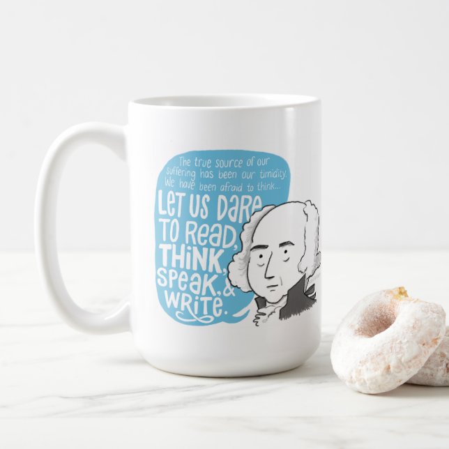 De Café John Adams cita caneca (Com Donut)