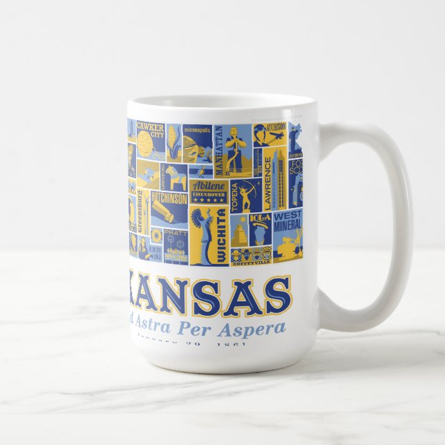 De Café Kansas - anúncio Astra por Aspera - caneca (Direita)