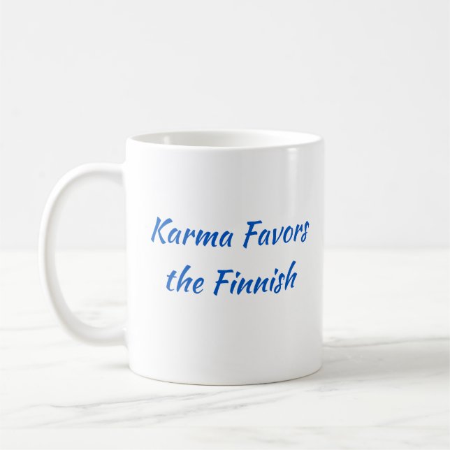 De Café Karma favorece a caneca finlandesa (fonte alternat (Esquerda)