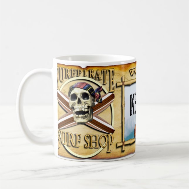 De Café Key West surfa a caneca da loja (Esquerda)