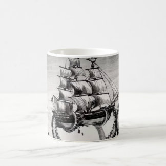 De Café Kraken que guardara a caneca do branco do