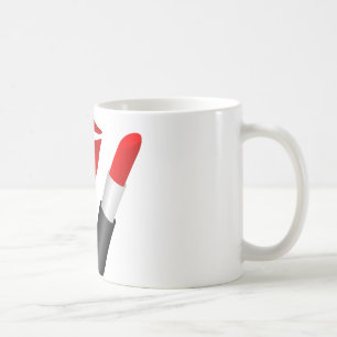 De Café Lábios vermelhos M.U.A. caneca branca clássica d