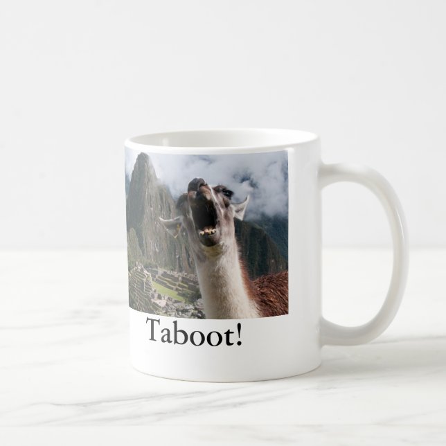 De Café Lama Taboot! Caneca (Direita)