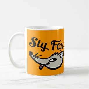 De Café Laranja gráfica da caneca da raposa manhoso
