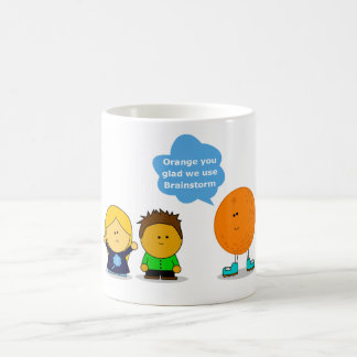 De Café Laranja você caneca contente